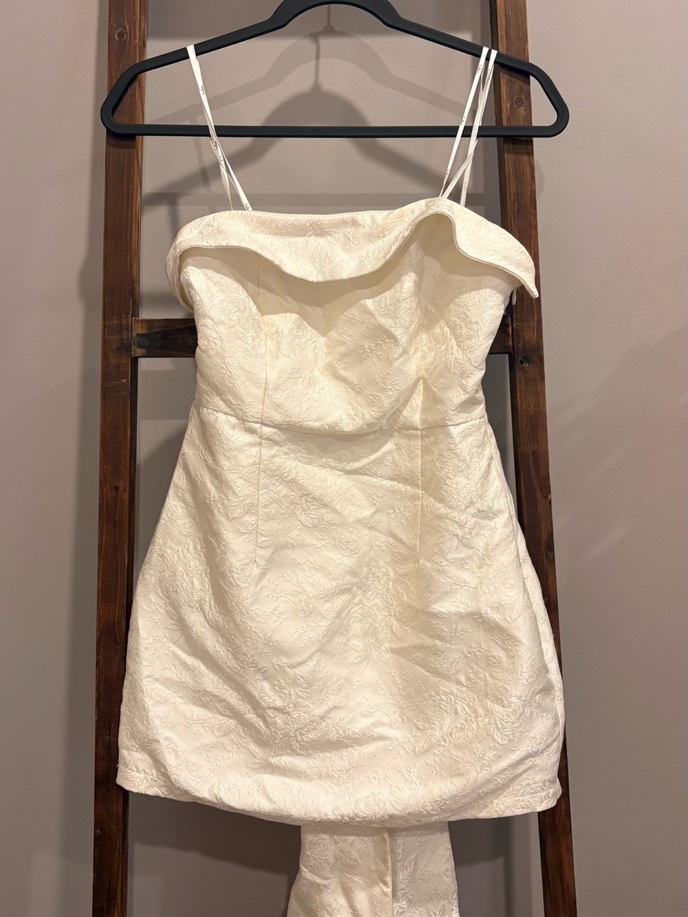 Lulu's Ivory Textured Strapless Mini Dress